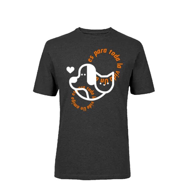 Playera de Algodón Gris Amor de Refugio